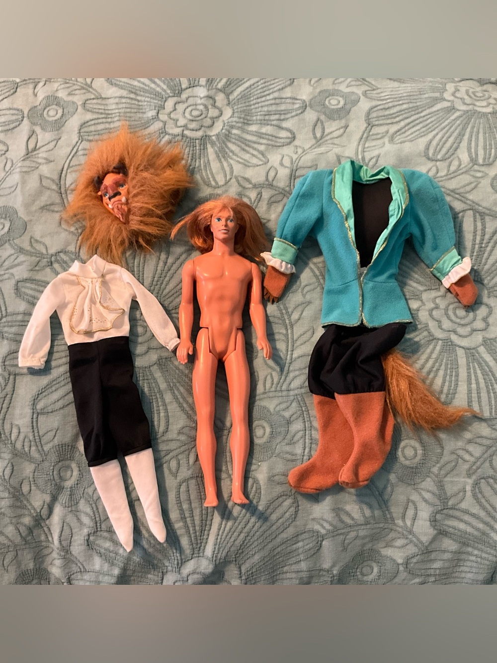 Disney Mattel Beauty and  the Beast Ken Doll and Accessories